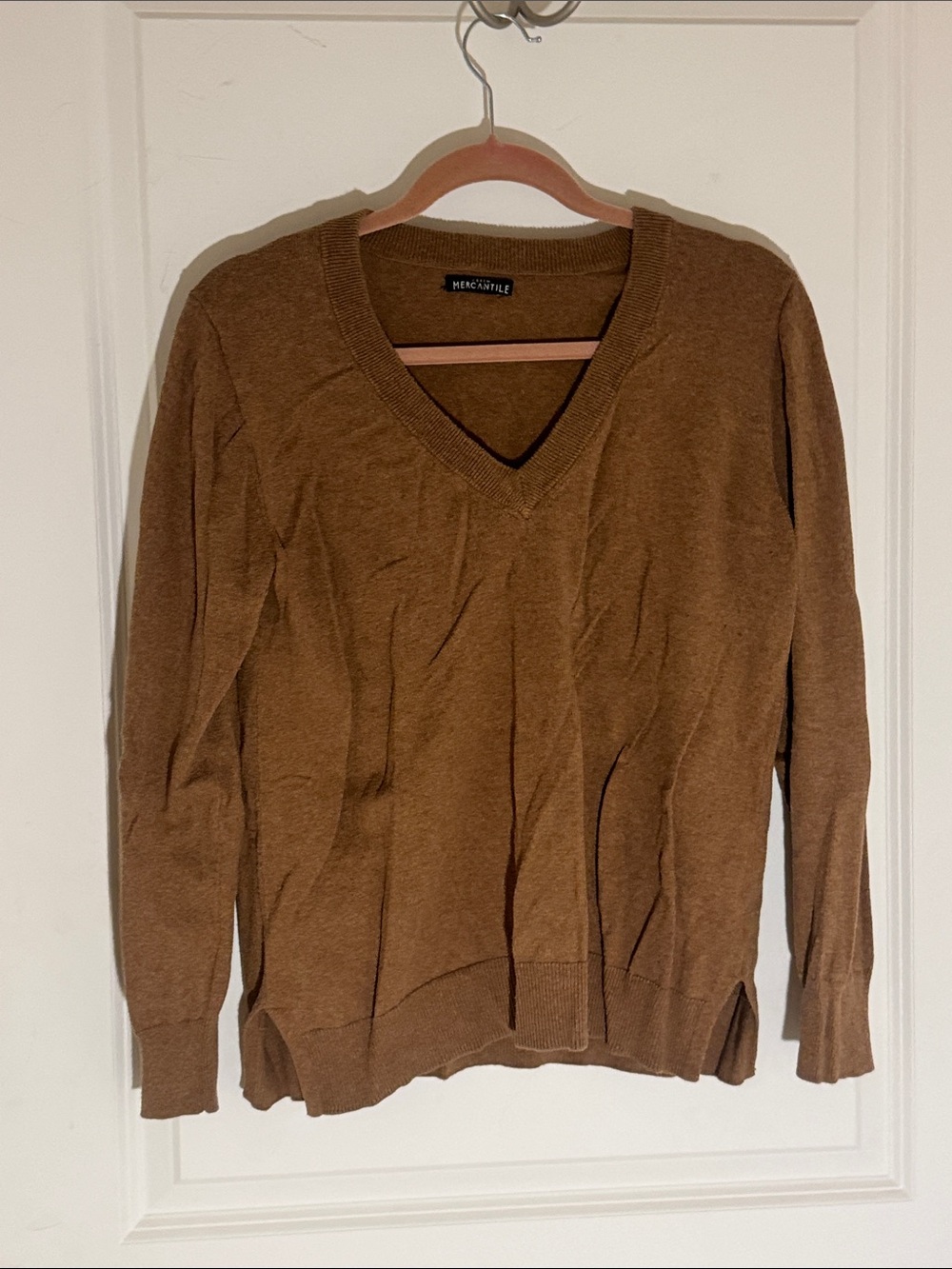 J. Crew Factory Women's V-Neck Sweater in Brown
